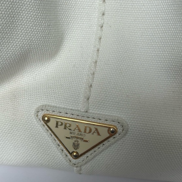 Authentic Prada Canapa Canvas Tote Bag - Comes with Authenticity Card - Picture 9 of 15